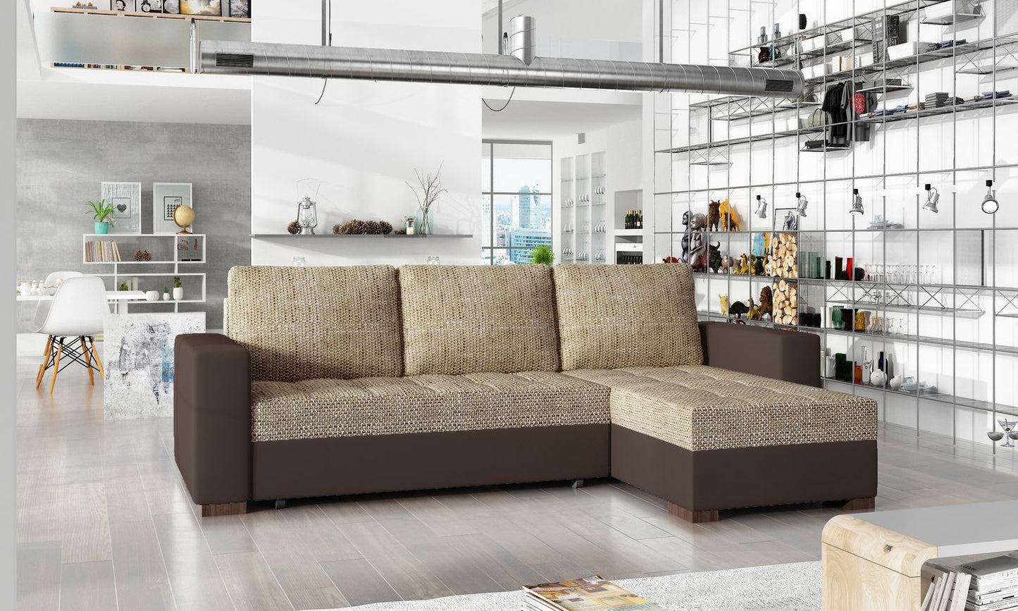 Corner Sleeper Sofa Newark 17 | size: Width: 237cm, Height: 90cm, Depth: 57cm | color: Berlin/Soft | image: 1 | variant: 1016176