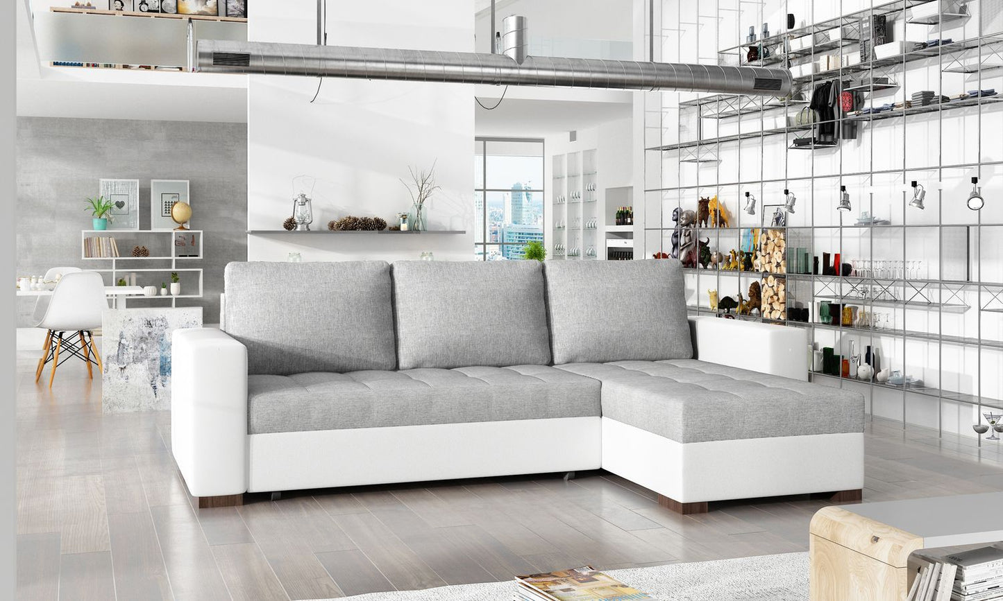 Corner Sleeper Sofa Newark 25 | size: Width: 237cm, Height: 90cm, Depth: 57cm | color: Sawana/Soft | image: 1 | variant: 1016184