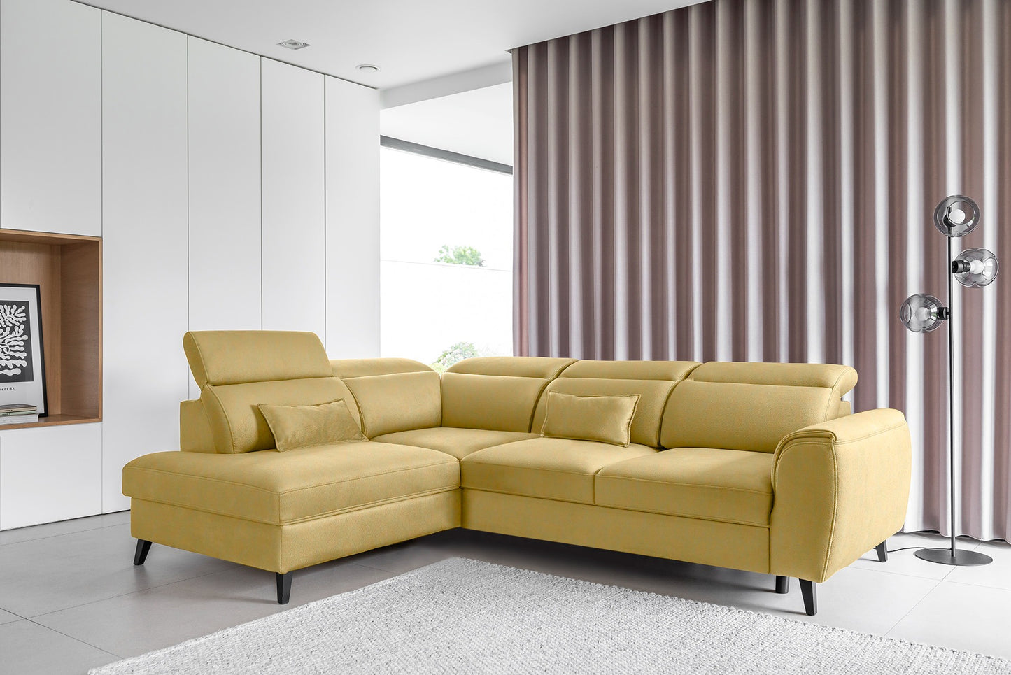 Corner Sleeper Sofa Noble 42 | size: Width: 255cm, Height: 100cm, Depth: 201cm | color: Savoi | image: 1 | variant: 1015093