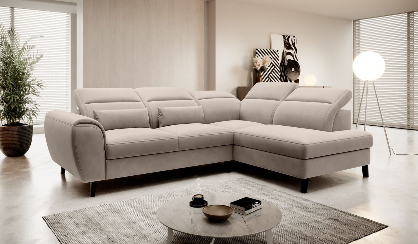 Corner Sleeper Sofa Noble 64 | size: Width: 255cm, Height: 100cm, Depth: 201cm | color: Sola | image: 1 | variant: 1015115