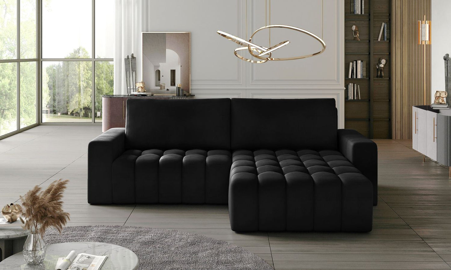 Corner Sleeper Sofa Norwich 17 | size: Width: 250cm, Height: 92cm, Depth: 175cm | color: Mat/Velvet | image: 1 | variant: 1015156