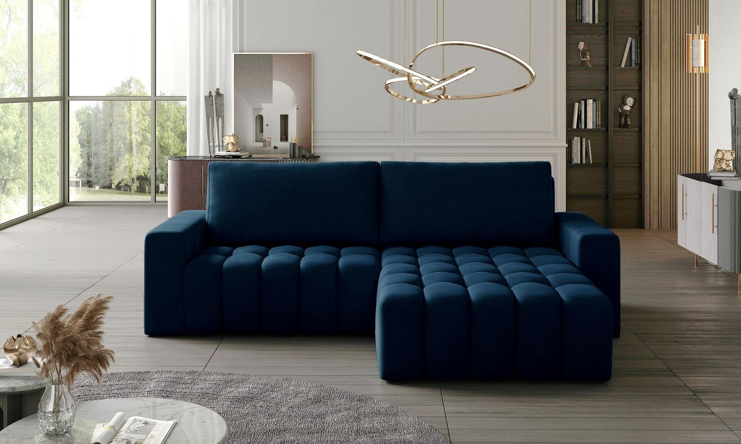 Corner Sleeper Sofa Norwich 21 | size: Width: 250cm, Height: 92cm, Depth: 175cm | color: Blue | image: 1 | variant: 1015160