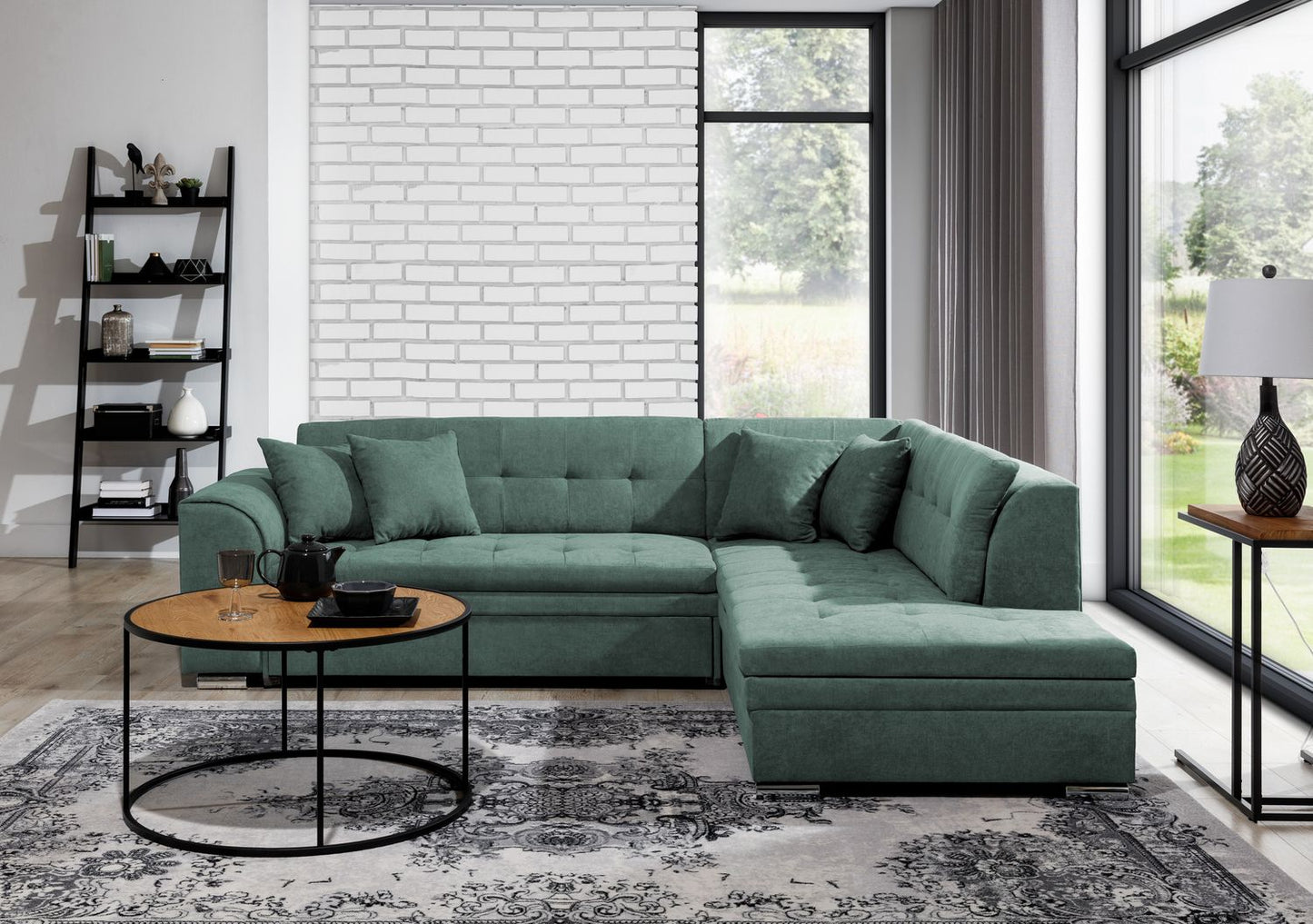 Corner Sleeper Sofa Pieretta 15 | size: Width: 260cm, Height: 80cm, Depth: 205cm | color: Poco | image: 1 | variant: 1016299