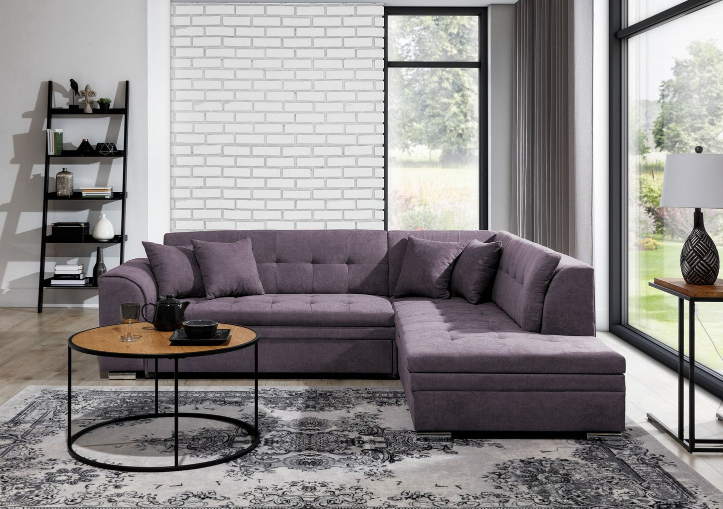 Corner Sleeper Sofa Pieretta 20 | size: Width: 260cm, Height: 80cm, Depth: 205cm | color: Poco | image: 1 | variant: 1016304