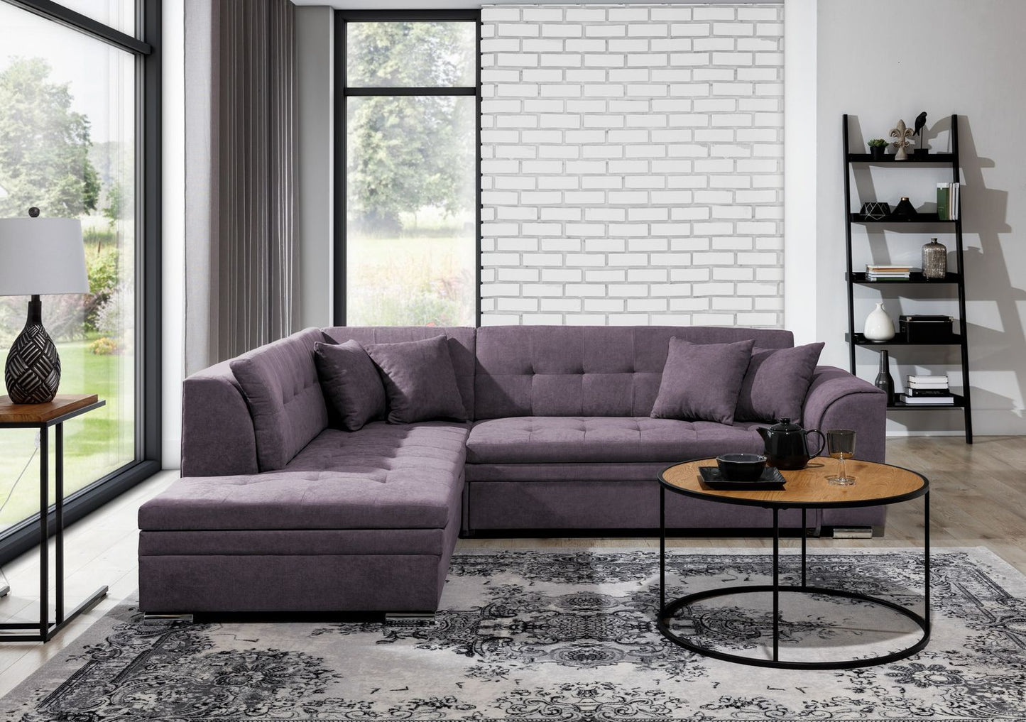 Corner Sleeper Sofa Pieretta 21 | size: Width: 260cm, Height: 80cm, Depth: 205cm | color: Poco | image: 1 | variant: 1016305
