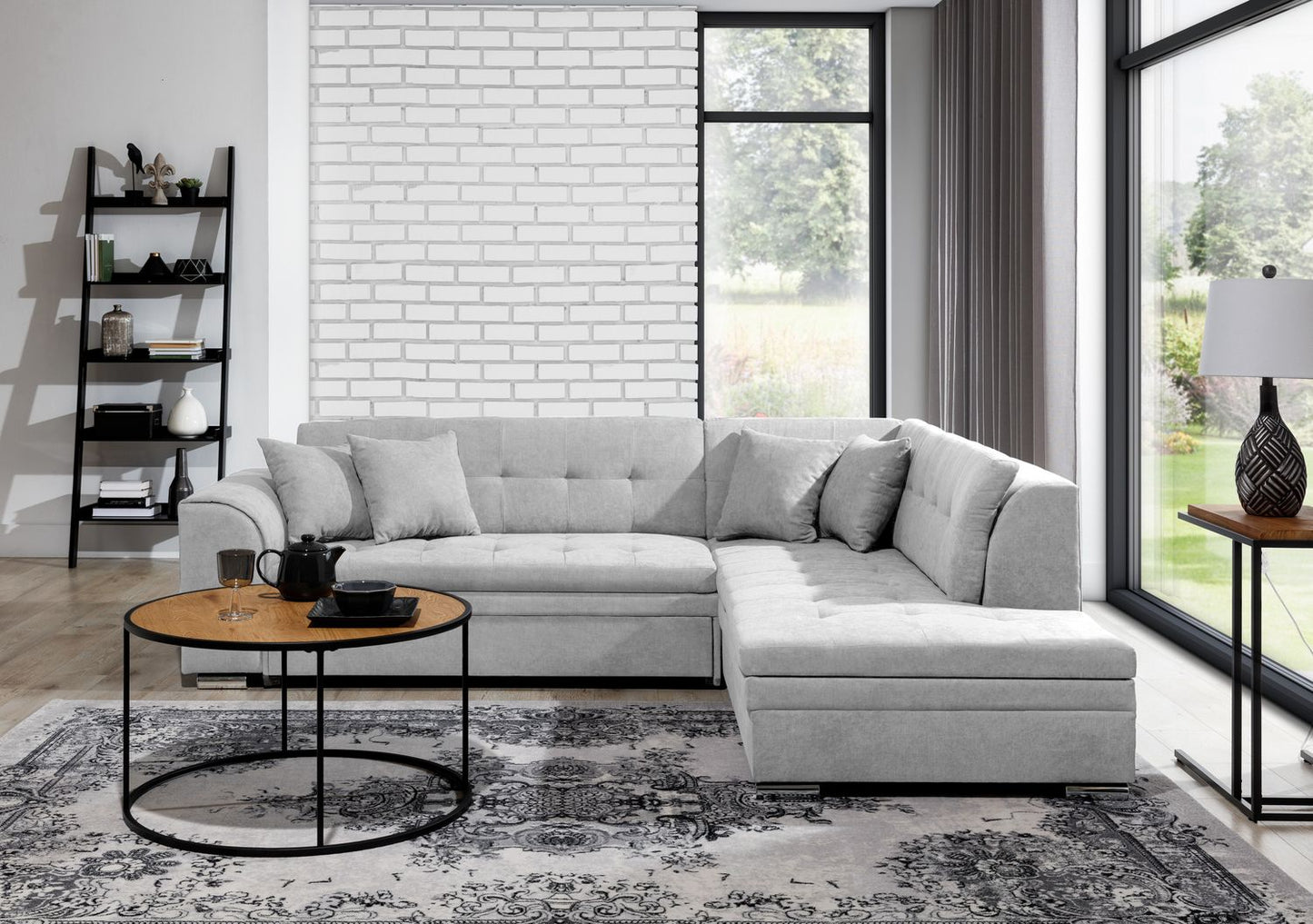 Corner Sleeper Sofa Pieretta 22 | size: Width: 260cm, Height: 80cm, Depth: 205cm | color: Poco | image: 1 | variant: 1016306