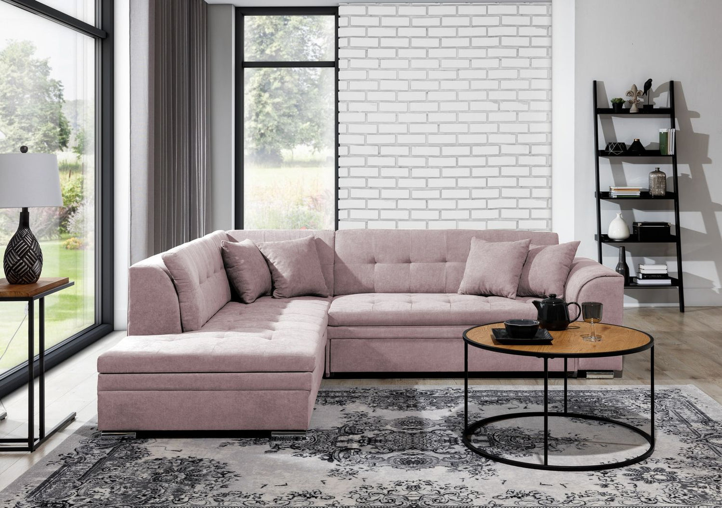 Corner Sleeper Sofa Pieretta 26 | size: Width: 260cm, Height: 80cm, Depth: 58cm | color: Soro | image: 1 | variant: 1016310
