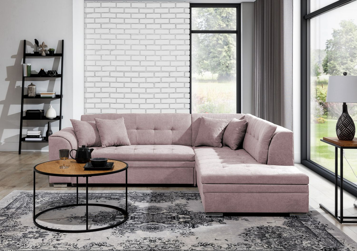 Corner Sleeper Sofa Pieretta 47 | size: Width: 260cm, Height: 80cm, Depth: 58cm | color: Soro | image: 1 | variant: 1016331