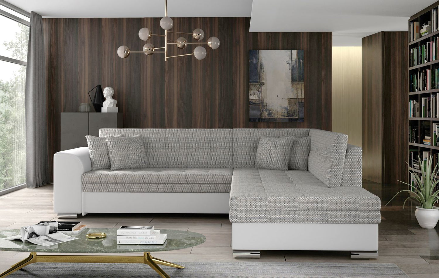 Corner Sleeper Sofa Pieretta 49 | size: Width: 260cm, Height: 80cm, Depth: 58cm | color: Berlin/Soft | image: 1 | variant: 1016333