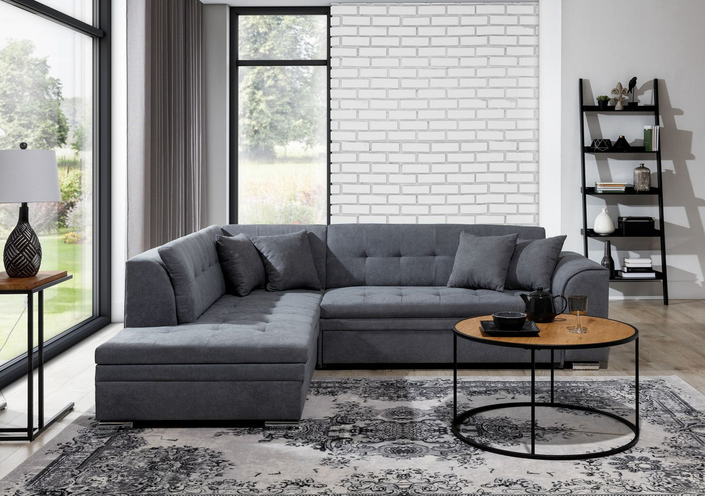 Corner Sleeper Sofa Pieretta 61 | size: Width: 260cm, Height: 80cm, Depth: 58cm | color: Soro | image: 1 | variant: 1016345