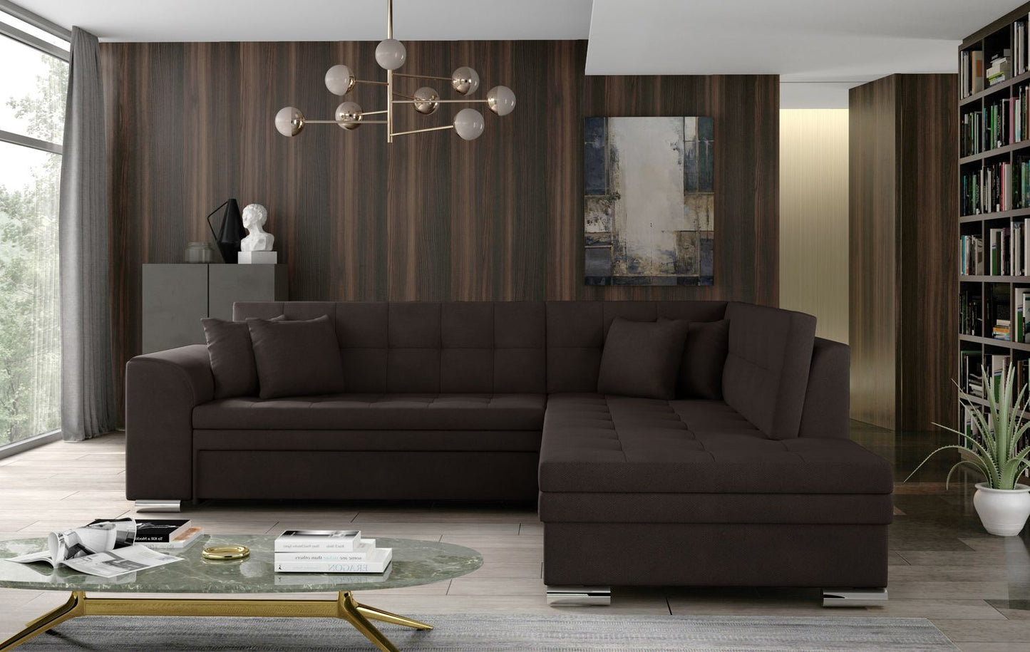 Corner Sleeper Sofa Pieretta 62 | size: Width: 260cm, Height: 80cm, Depth: 58cm | color: Jasmine | image: 1 | variant: 1016346
