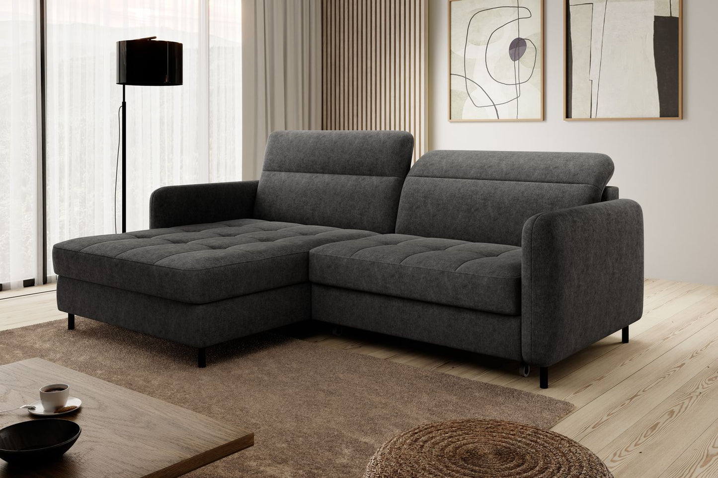 Corner Sleeper Sofa Portree 7 | size: Width: 228cm, Height: 100cm, Depth: 165cm | color: Raquel | image: 1 | variant: 1015535