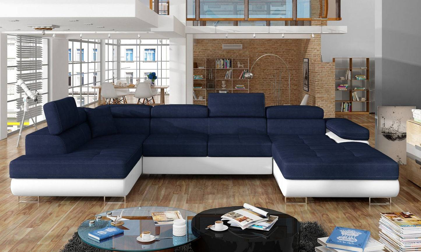 Corner Sleeper Sofa Rodrigo 27 | size: Width: 345cm, Height: 90cm, Depth: 58cm | color: Kronos/Soft | image: 1 | variant: 1016395