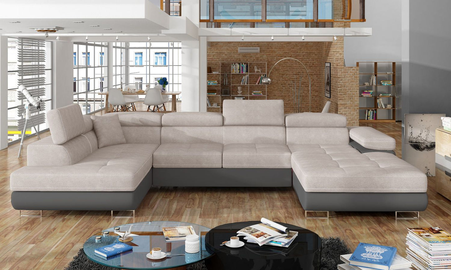 Corner Sleeper Sofa Rodrigo 31 | size: Width: 345cm, Height: 90cm, Depth: 58cm | color: Soft/Soro | image: 1 | variant: 1016399