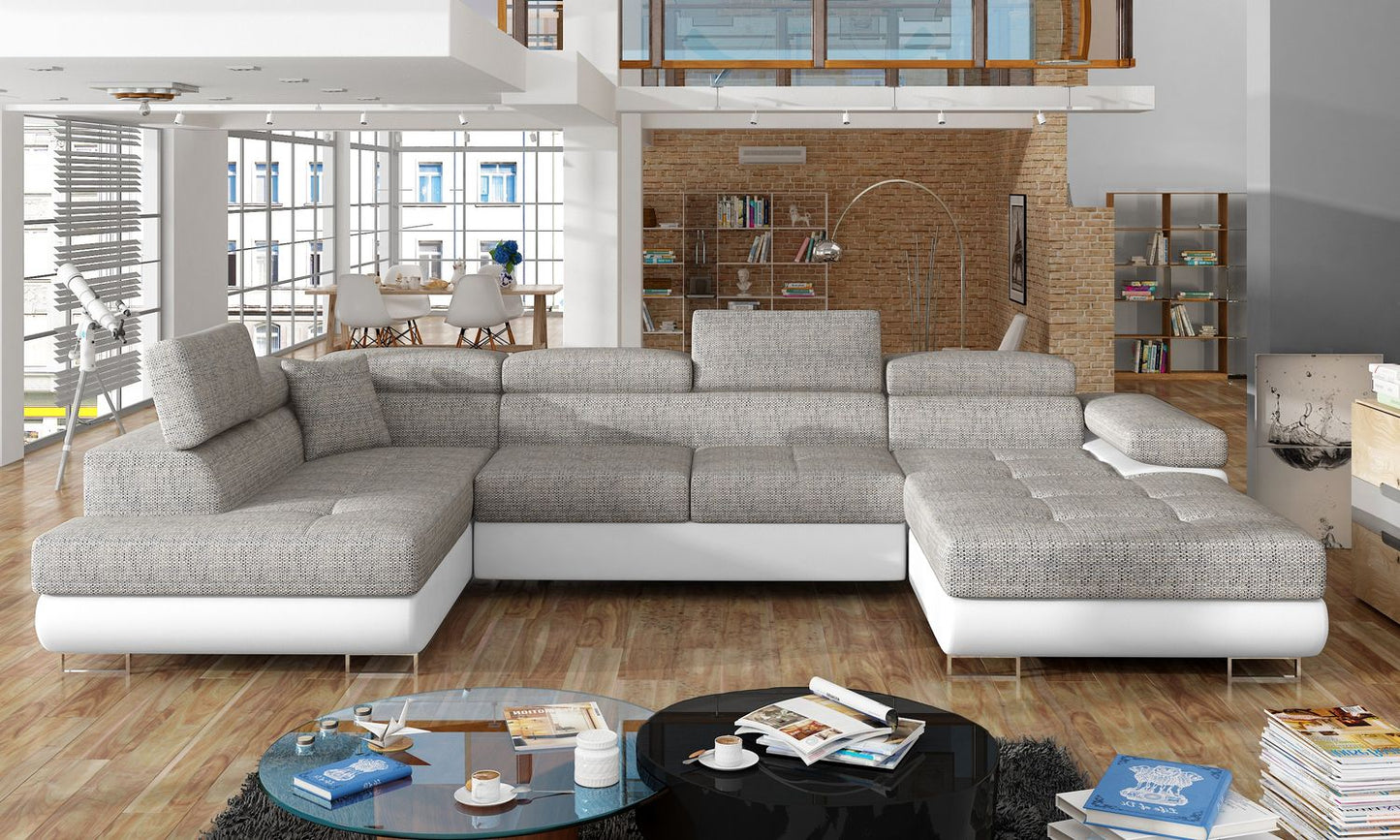 Corner Sleeper Sofa Rodrigo 4 | size: Width: 345cm, Height: 90cm, Depth: 58cm | color: Berlin/Soft | image: 1 | variant: 1016372