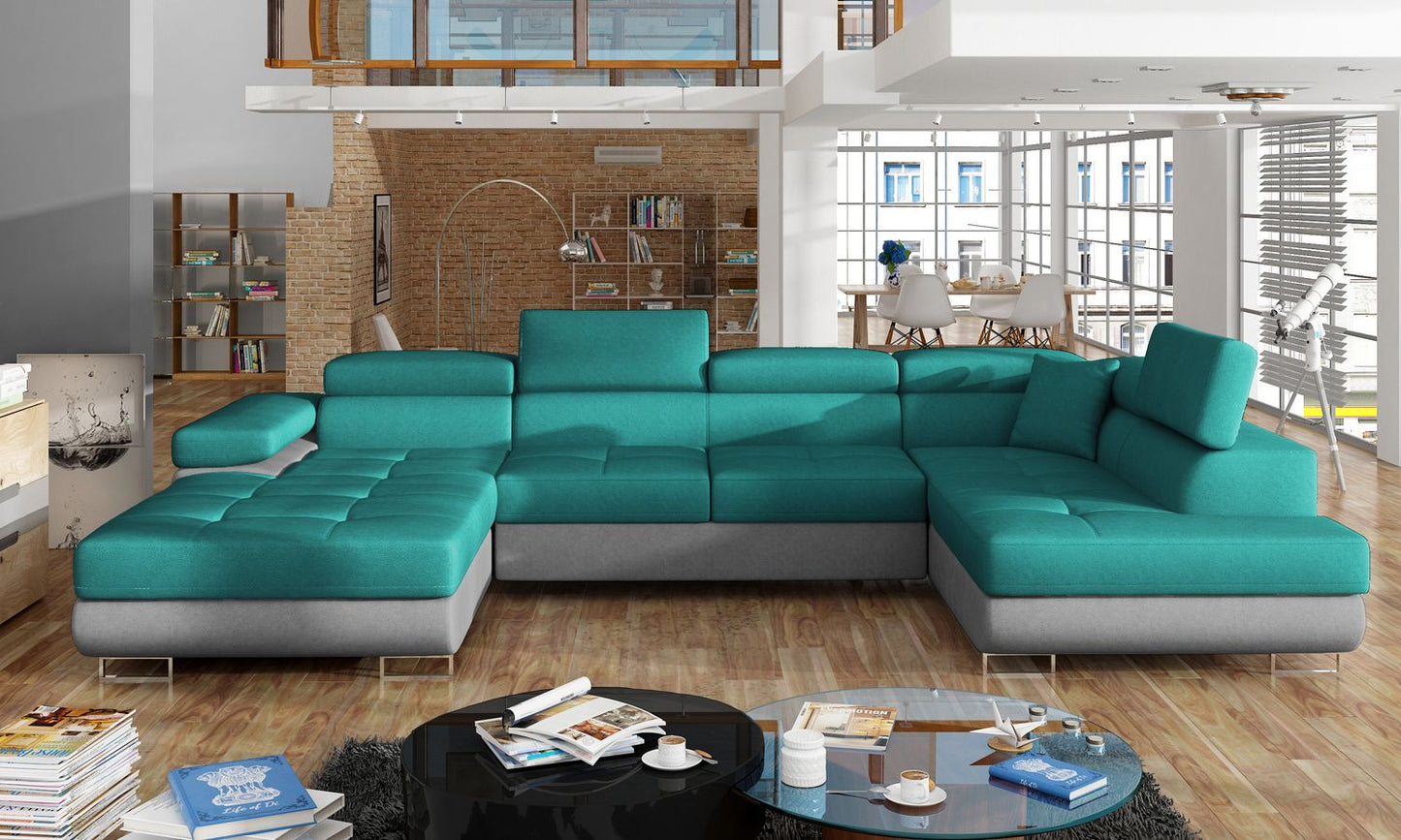 Corner Sleeper Sofa Rodrigo | size: Width: 345cm, Height: 90cm, Depth: 58cm | color: Dora | image: 1 | variant: 1016368