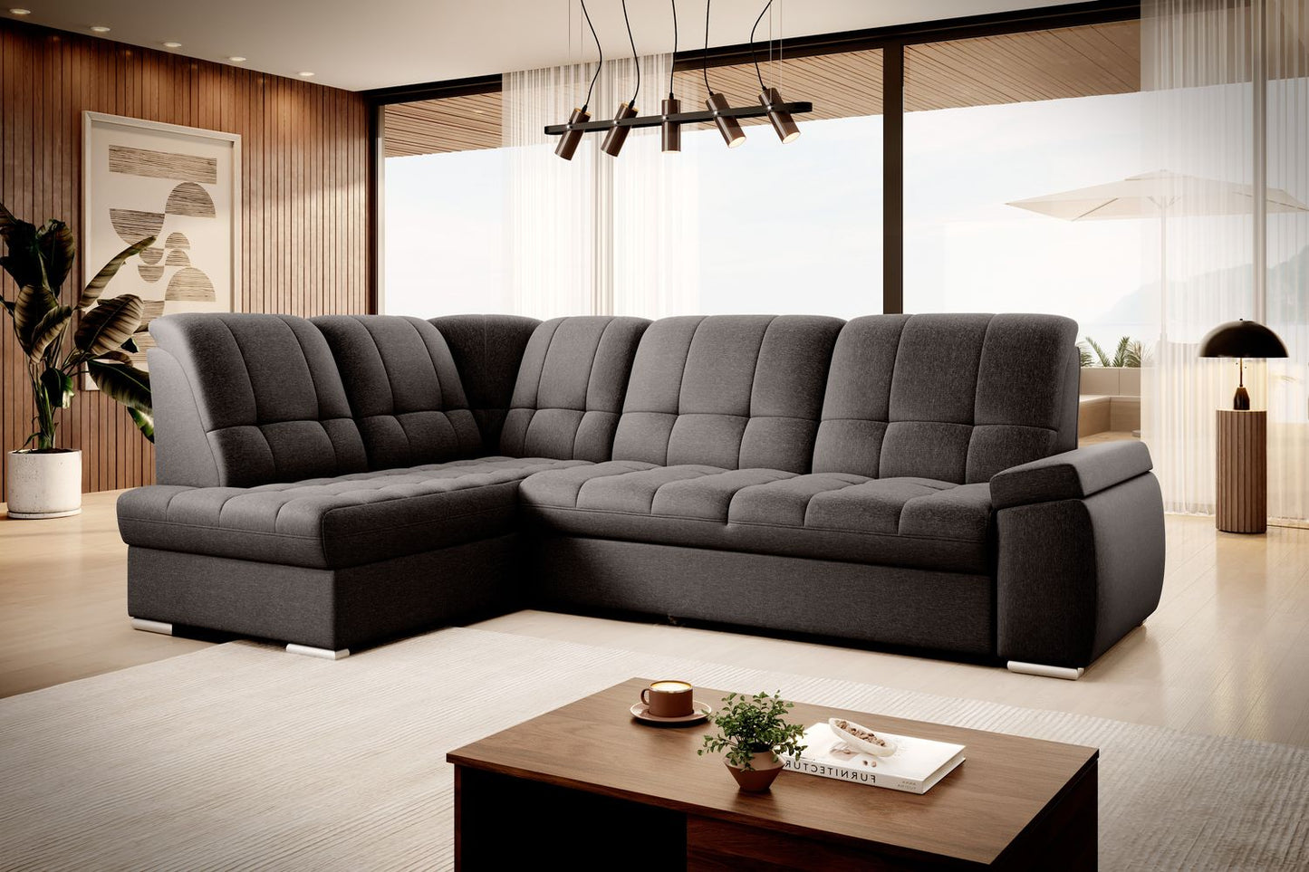 Corner Sleeper Sofa Sado 20 | size: Width: 272cm, Height: 95cm, Depth: 192cm | color: Flores | image: 1 | variant: 1015208