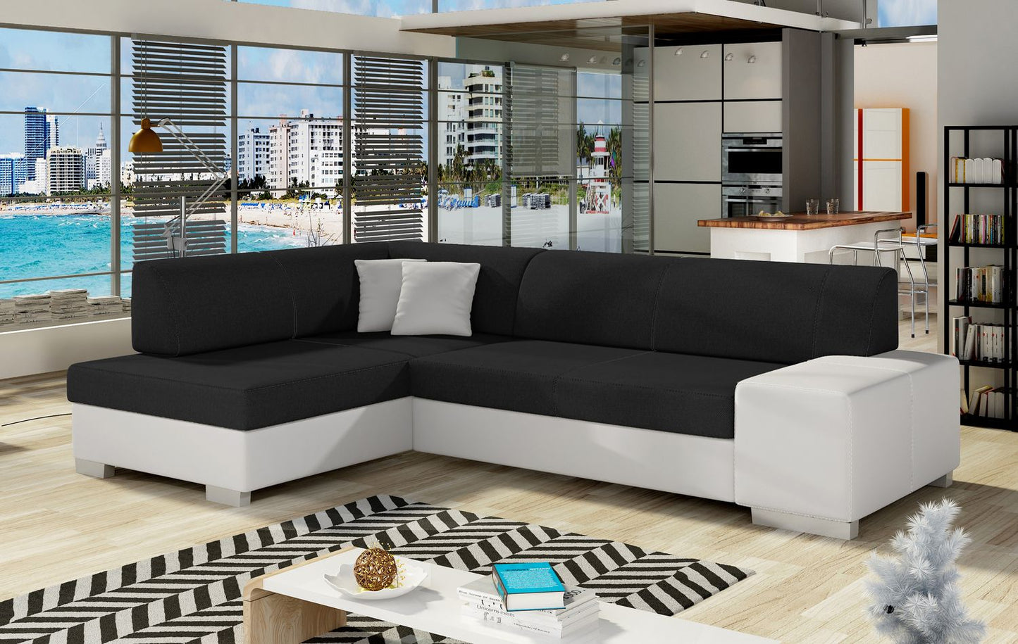 Corner Sleeper Sofa Salisbury 10 | size: Width: 268cm, Height: 73cm, Depth: 167cm | color: Sawana/Soft | image: 1 | variant: 1016613