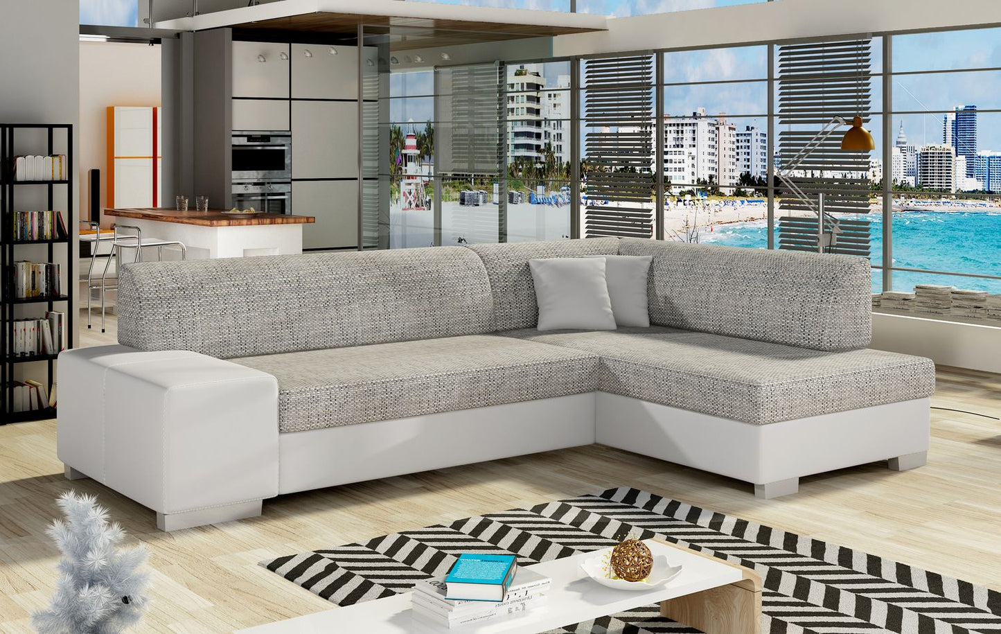 Corner Sleeper Sofa Salisbury 11 | size: Width: 268cm, Height: 73cm, Depth: 167cm | color: Berlin/Soft | image: 1 | variant: 1016614