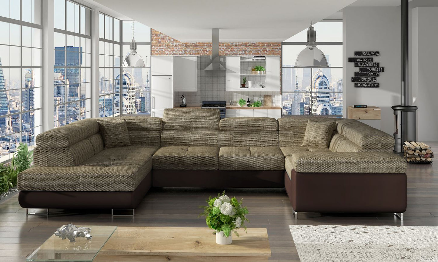 Corner Sleeper Sofa Stamford 12 | size: Width: 202cm, Height: 90cm, Depth: 58cm | color: Berlin/Soft | image: 1 | variant: 1016718
