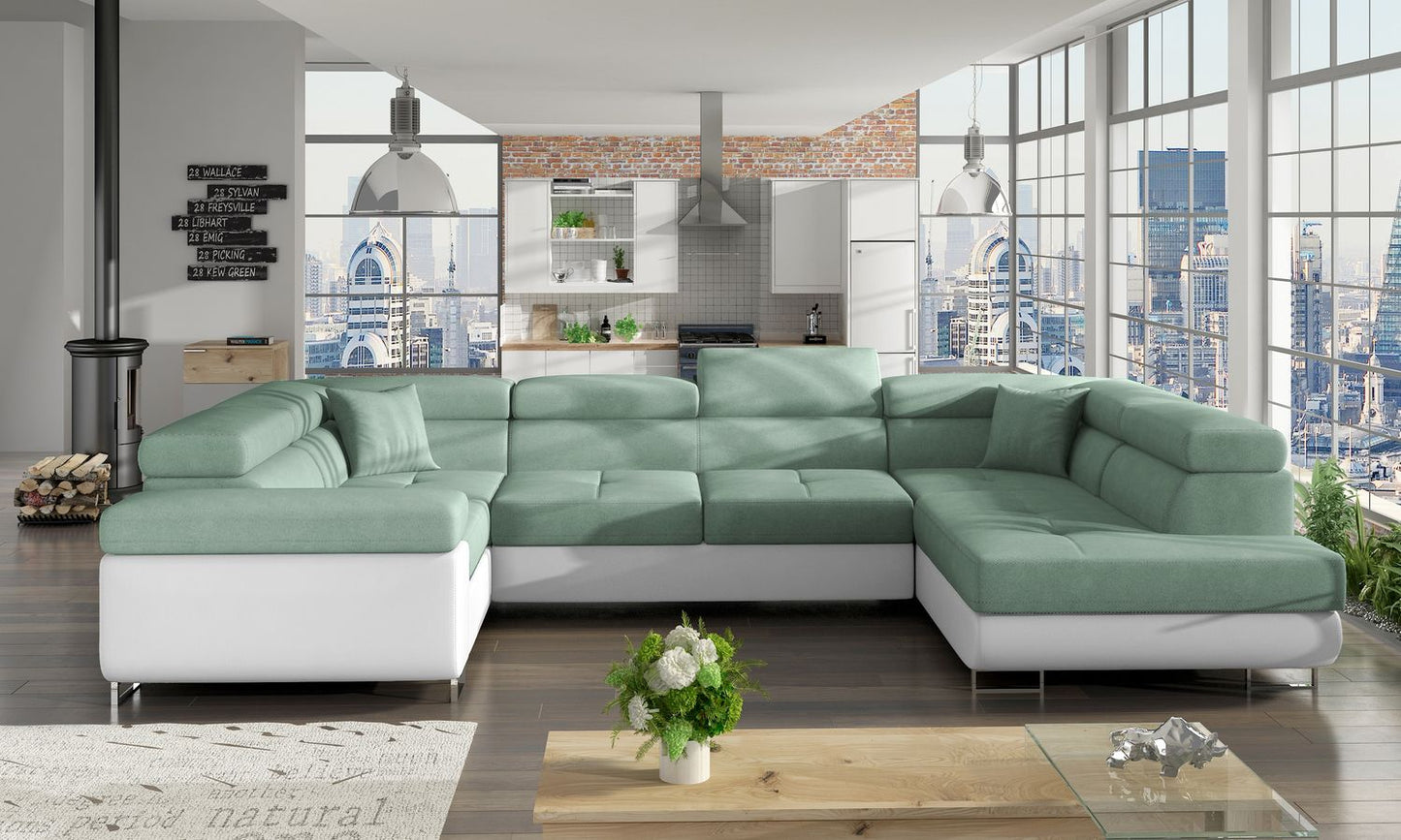 Corner Sleeper Sofa Stamford 6 | size: Width: 202cm, Height: 90cm, Depth: 58cm | color: Soft/Soro | image: 1 | variant: 1016712