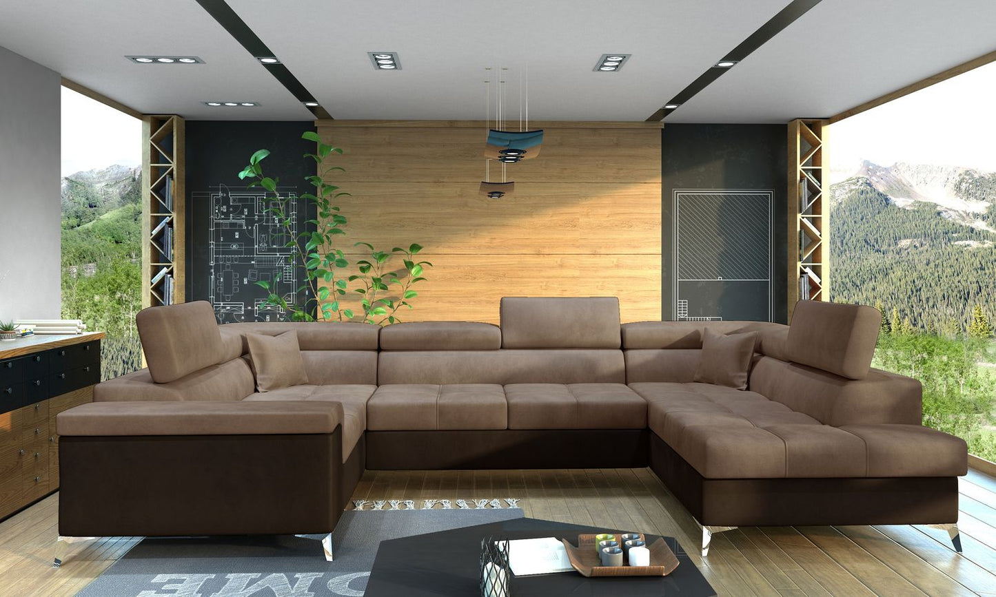 Corner Sleeper Sofa Thiago 13 | size: Width: 208cm, Height: 88cm, Depth: 43cm | color: Monolith | image: 1 | variant: 1016481