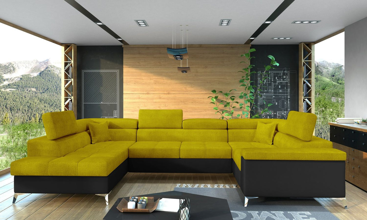 Corner Sleeper Sofa Thiago 23 | size: Width: 208cm, Height: 88cm, Depth: 43cm | color: Omega/Soft | image: 1 | variant: 1016491