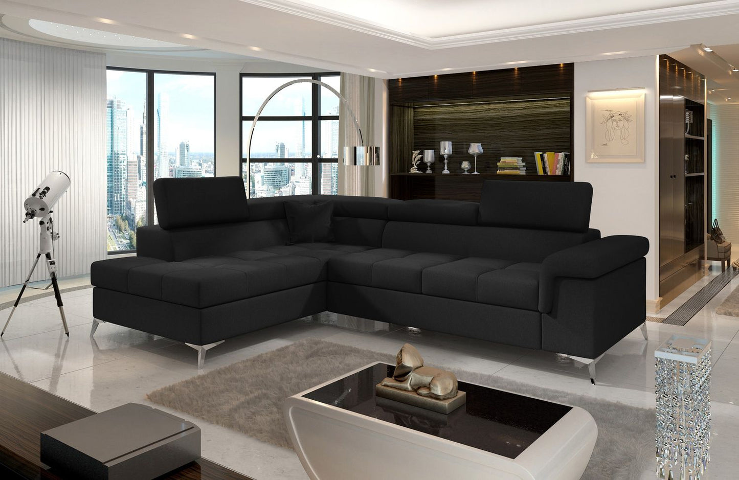 Corner Sleeper Sofa Whitby 41 | size: Width: 275cm, Height: 90cm, Depth: 202cm | color: Sawana | image: 1 | variant: 1016490
