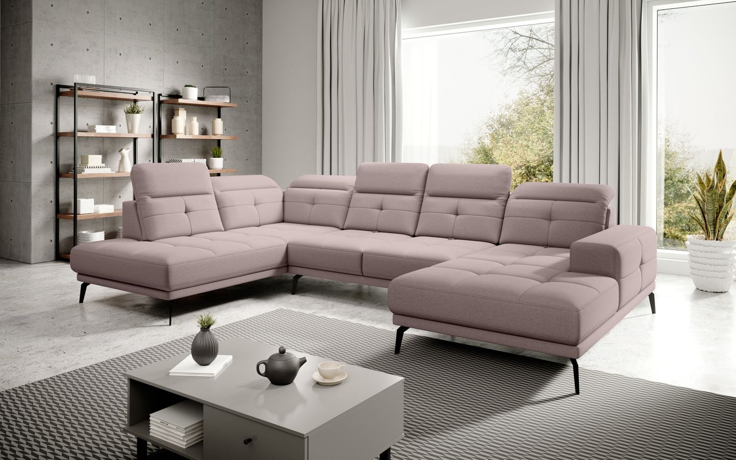 Corner Sofa Alnwick 17 | size: Width: 350cm, Height: 107cm, Depth: 205cm | color: Gojo | image: 1 | variant: 1015275