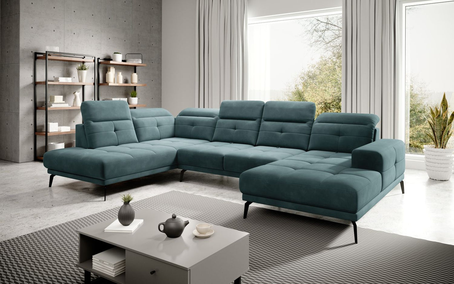 Corner Sofa Alnwick 39 | size: Width: 350cm, Height: 107cm, Depth: 205cm | color: Loco | image: 1 | variant: 1015297