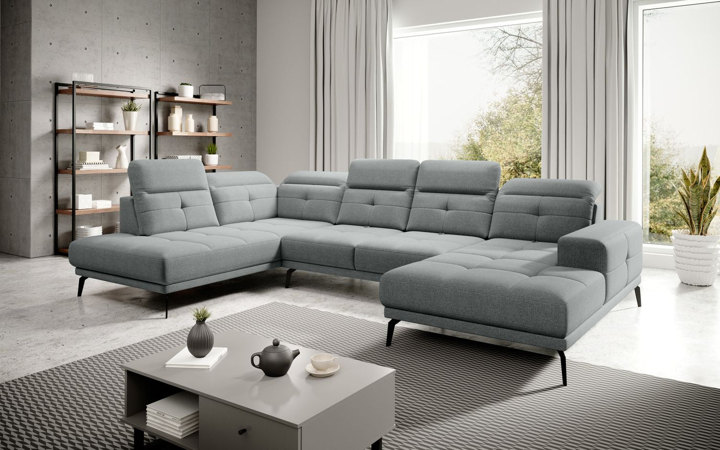 Corner Sofa Alnwick 5 | size: Width: 350cm, Height: 107cm, Depth: 205cm | color: Vero | image: 1 | variant: 1015263