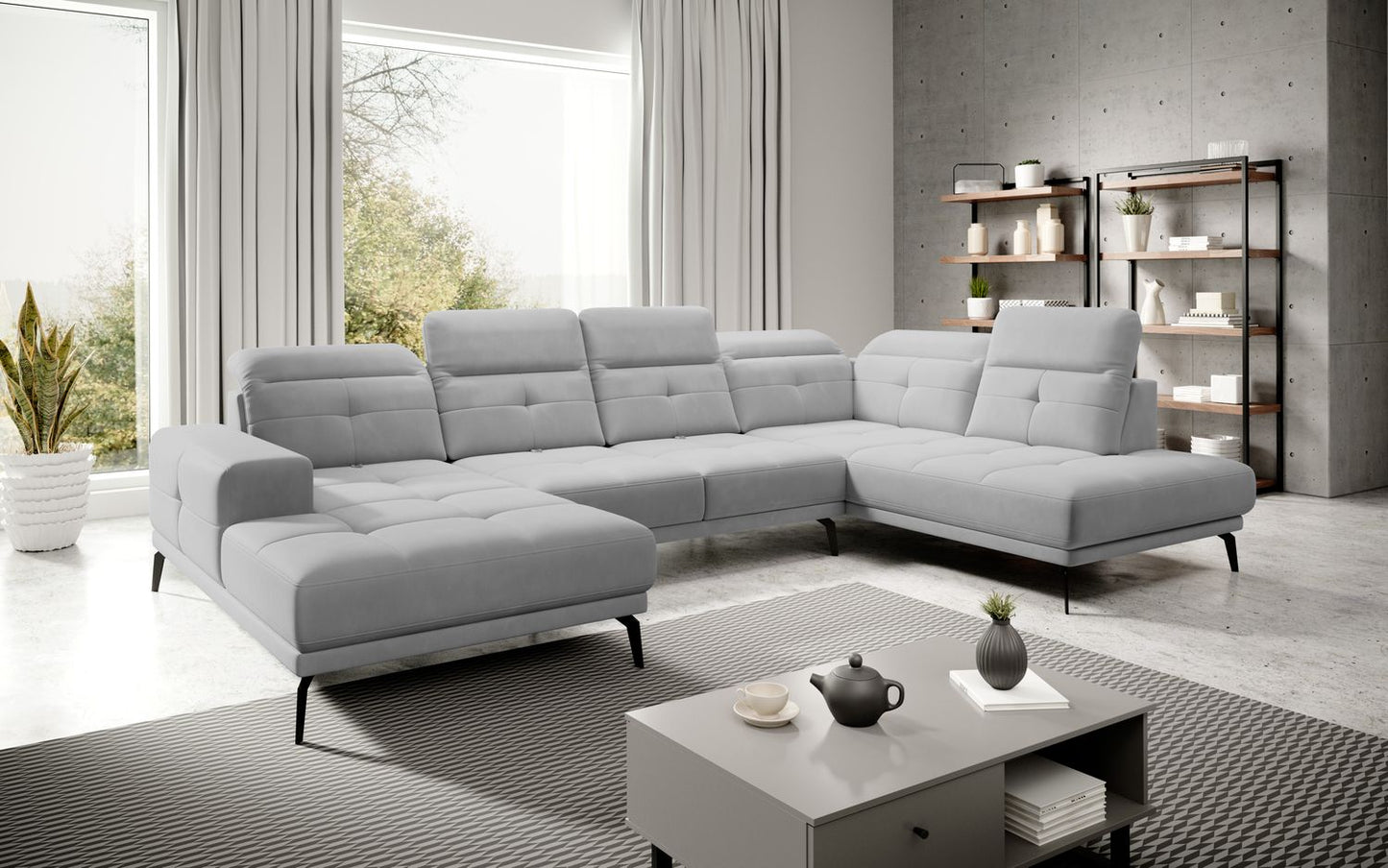 Corner Sofa Alnwick 53 | size: Width: 350cm, Height: 107cm, Depth: 205cm | color: Sola | image: 1 | variant: 1015311
