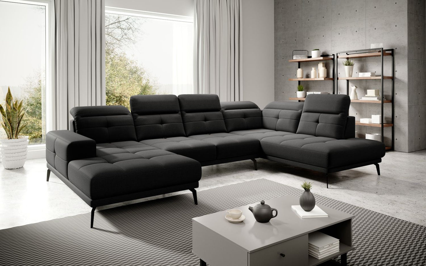 Corner Sofa Alnwick 71 | size: Width: 350cm, Height: 107cm, Depth: 205cm | color: Vero | image: 1 | variant: 1015329