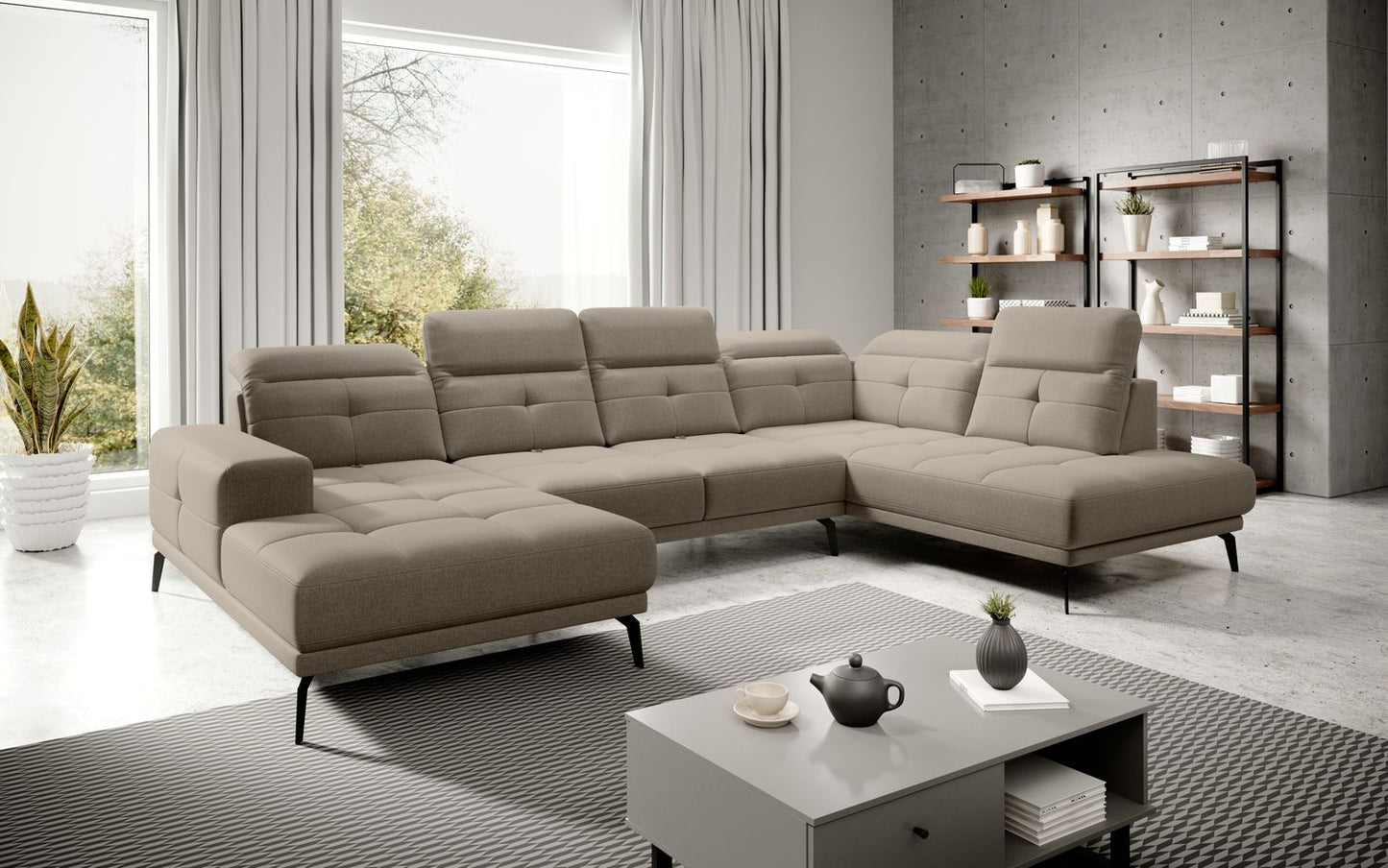 Corner Sofa Alnwick 76 | size: Width: 350cm, Height: 107cm, Depth: 205cm | color: Vero | image: 1 | variant: 1015334