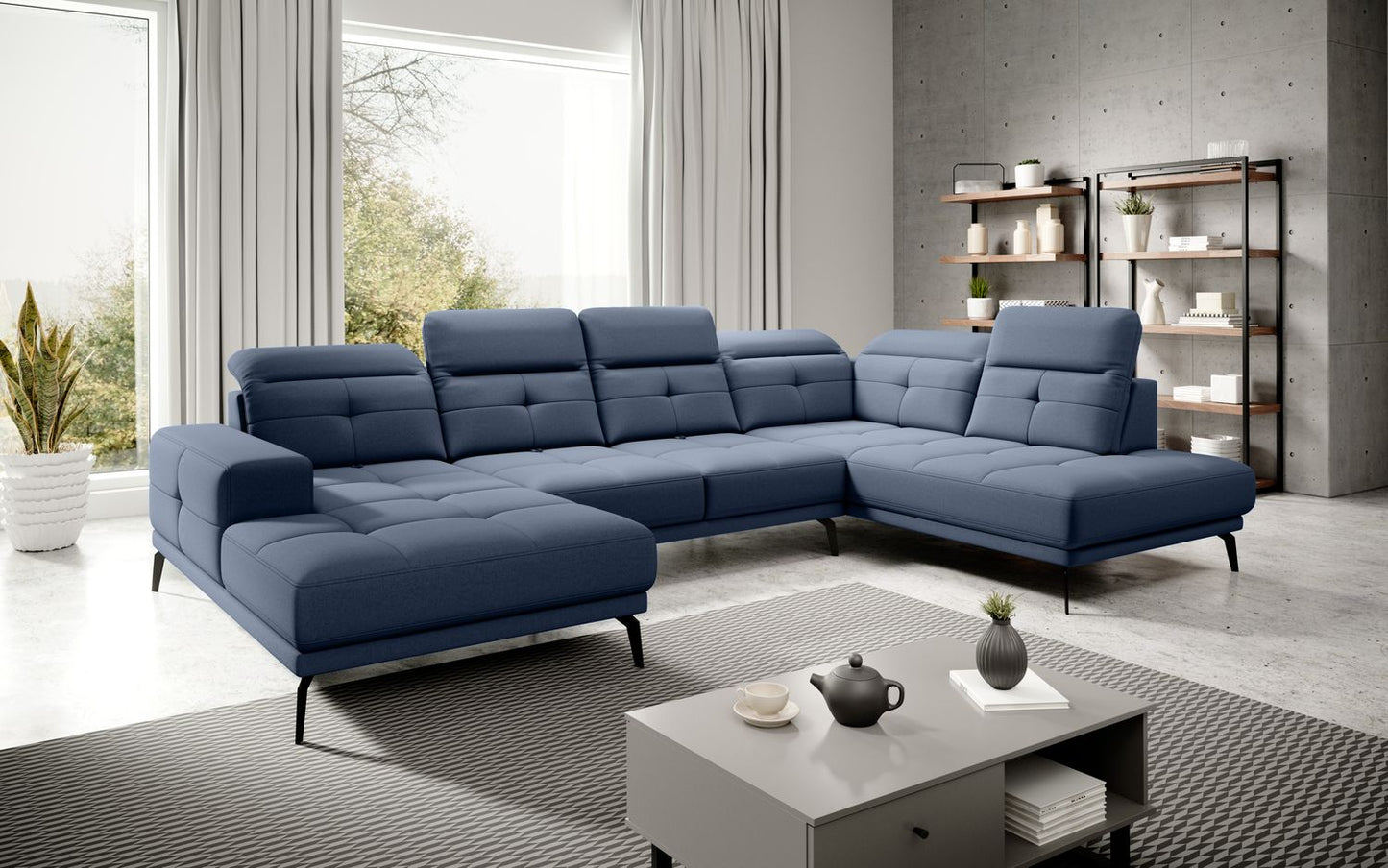 Corner Sofa Bretan 90 | size: Width: 350cm, Height: 107cm, Depth: 205cm | color: Gojo | image: 1 | variant: 1014402
