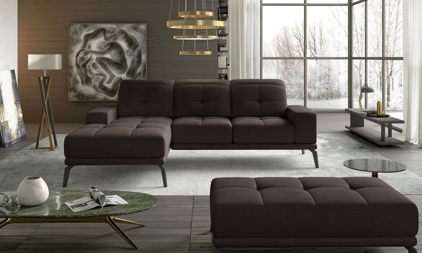 Corner Sofa East Piacenza 65 | size: Width: 265cm, Height: 98cm, Depth: 53cm | color: Monolith | image: 1 | variant: 1017537