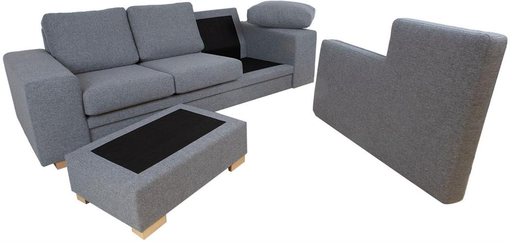 Corner Sofa Hinckley | size: Width: 237cm, Height: 86cm, Depth: 146cm | color: Gray | image: 4 | variant: 1000319