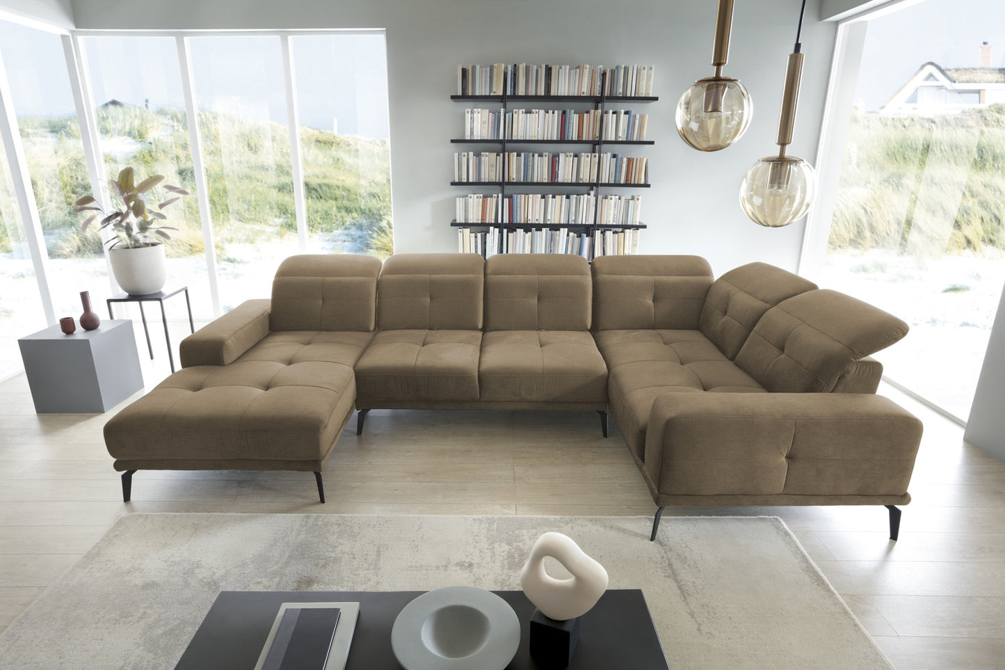 Corner Sofa Neviro 96 | size: Width: 350cm, Height: 77cm, Depth: 201cm | color: Nube | image: 1 | variant: 1015027