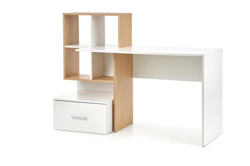 Desk Dubai | size: Length: 50cm, Width: 149cm, Height: 105cm | color: White/Oak | image: 3 | variant: 1003246