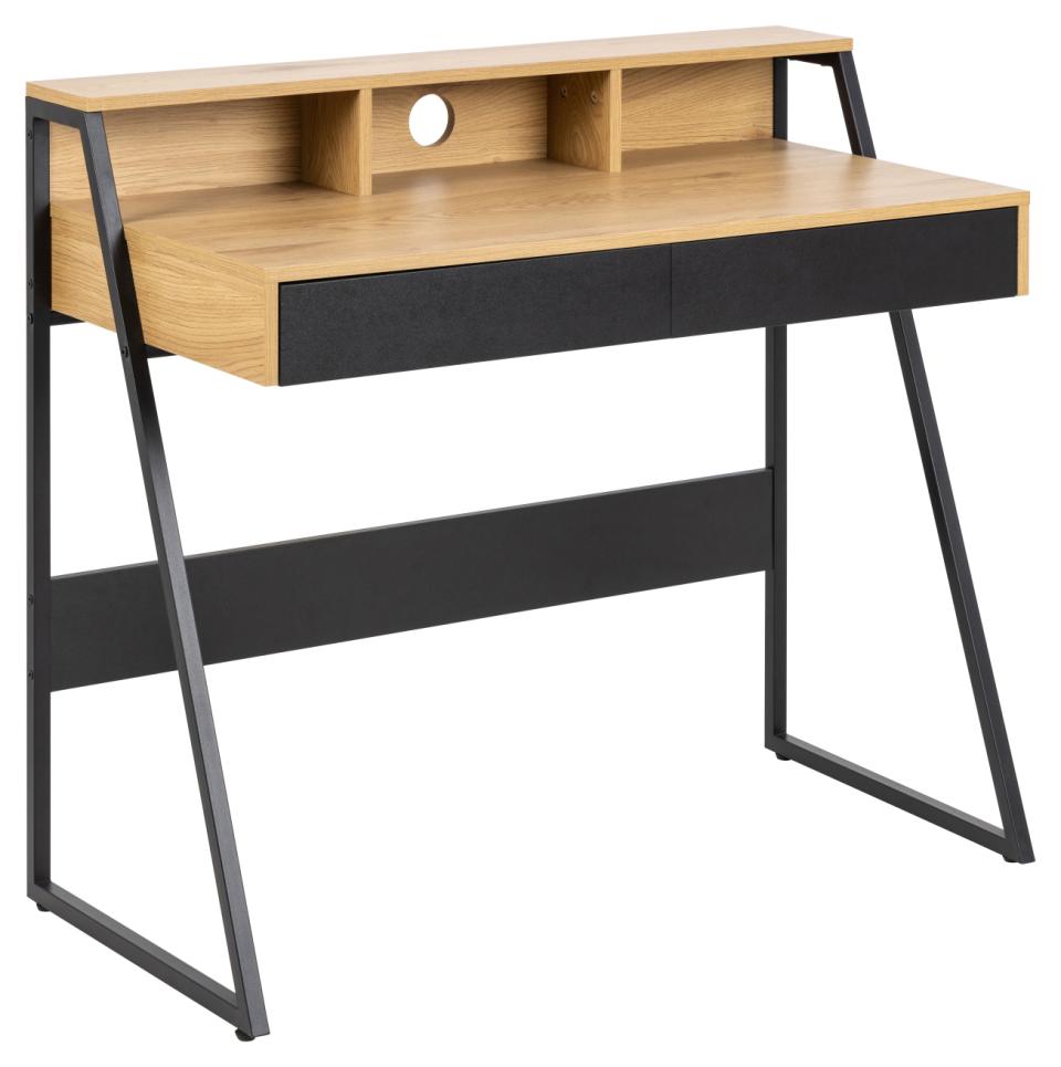Desk East Cross Keys | size: Length: 50cm, Width: 100cm, Height: 88cm | color: Brown/Black | image: 1 | variant: 1005699