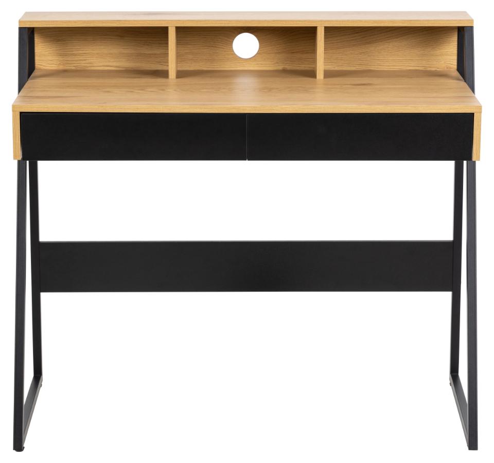 Desk East Cross Keys | size: Length: 50cm, Width: 100cm, Height: 88cm | color: Brown/Black | image: 2 | variant: 1005699