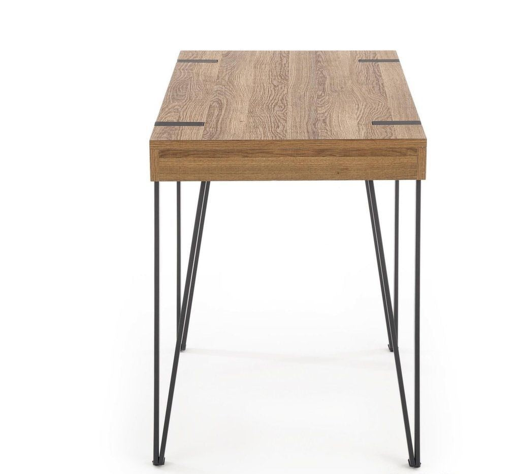 Desk East Ulan Bator | size: Length: 55cm, Width: 110cm, Height: 76cm | color: Oak/Grey | image: 2 | variant: 1006908