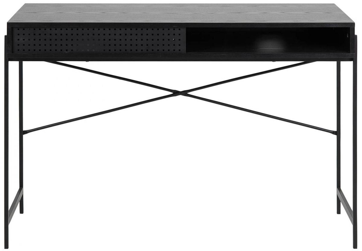 Desk Loughborough | size: Length: 50cm, Width: 110cm, Height: 75cm | color: Black | image: 4 | variant: 1001584