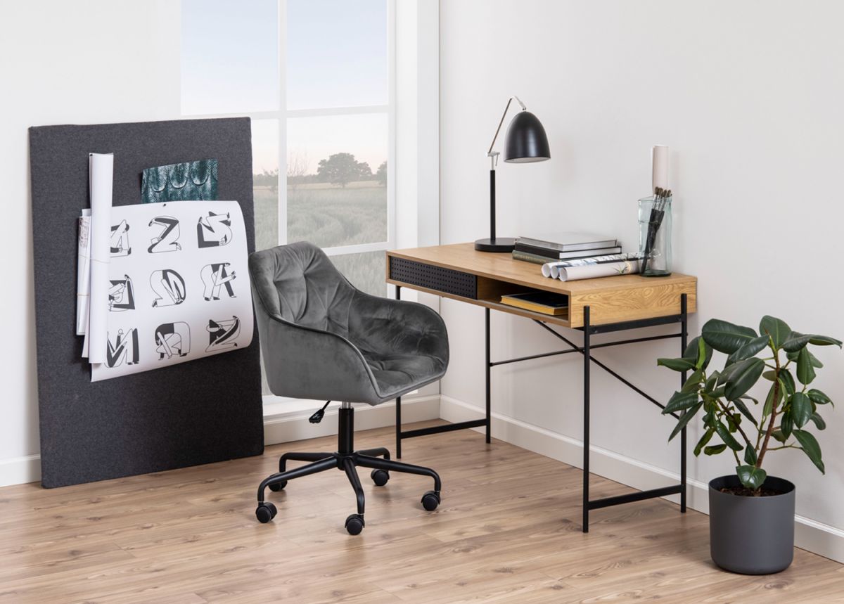 Desk Loughborough | size: Length: 50cm, Width: 110cm, Height: 75cm | color: Oak | image: 2 | variant: 1001585