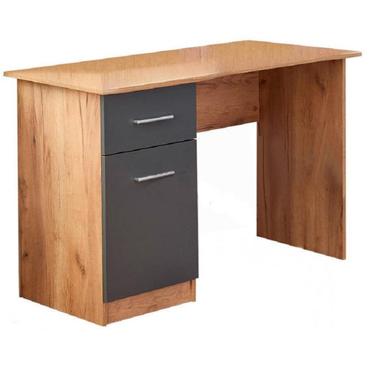 Desk Retford | size: Length: 55cm, Width: 120cm, Height: 78cm | color: Oak/Grey | image: 1 | variant: 1006903