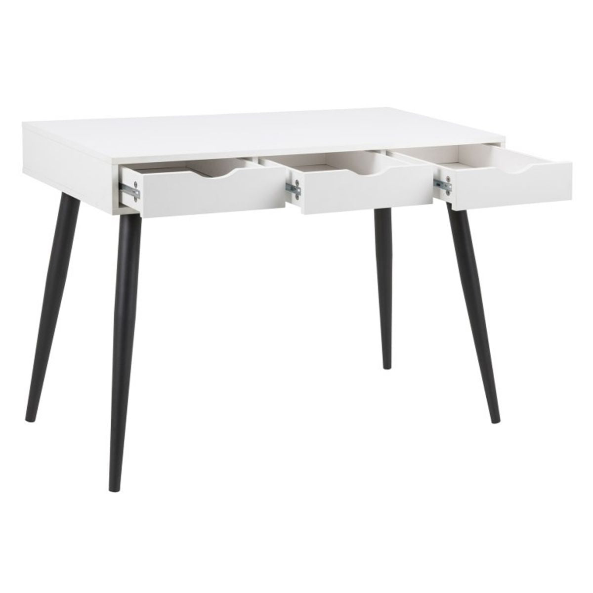Desk Wolverhampton | size: Length: 110cm, Width: 50cm, Height: 77cm | color: White/Black | image: 2 | variant: 1005351