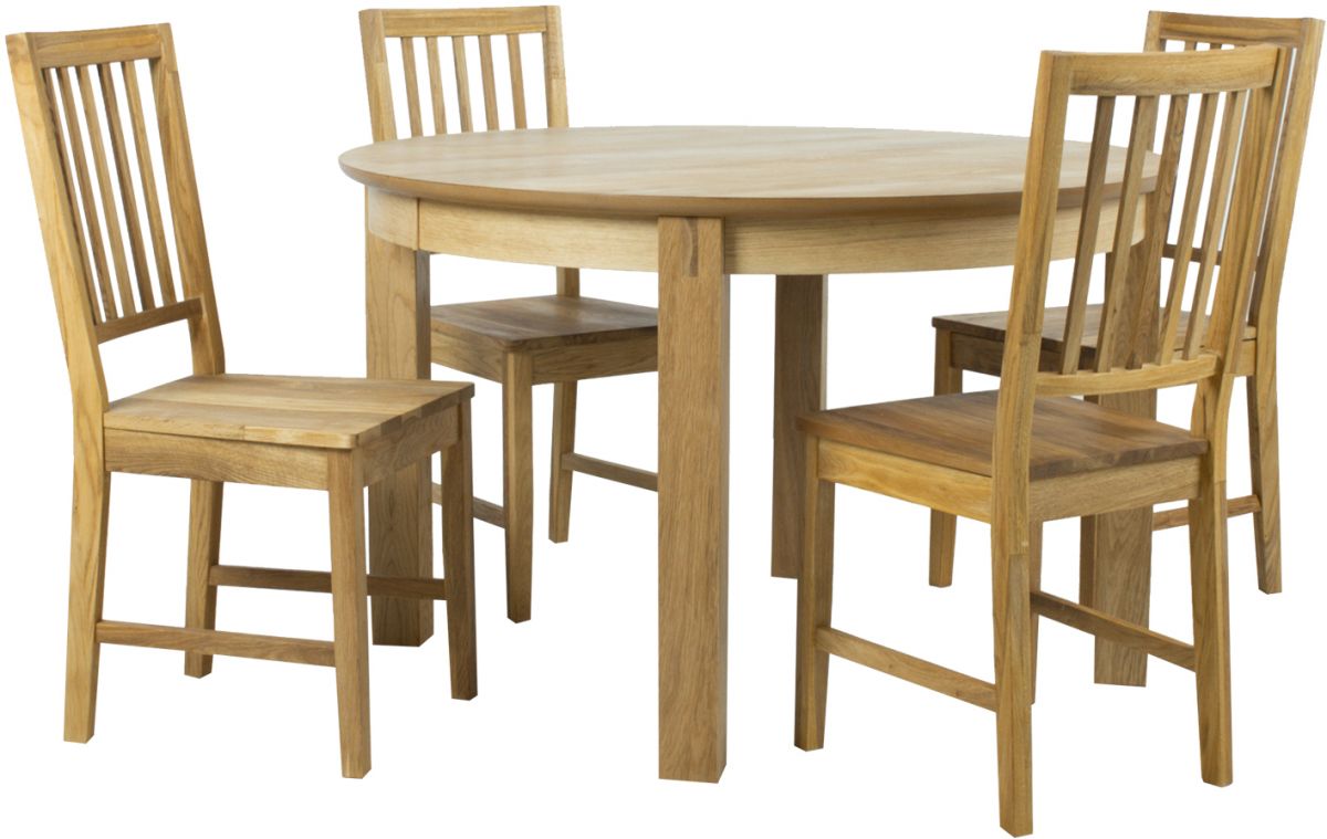 Dining Room Furniture Set Drammen | size: Length: 120cm, Width: 160cm, Height: 75cm | color: Oak | image: 1 | variant: 1001643