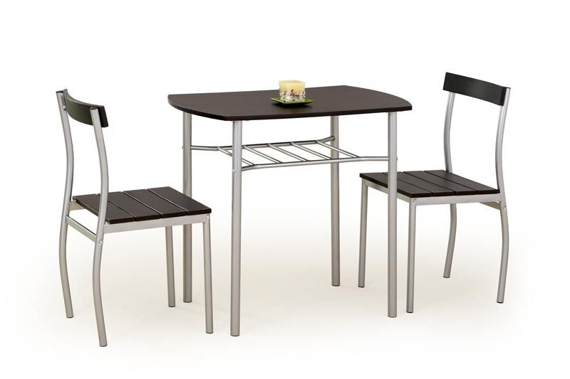 Dining Room Furniture Set Kyoto | size: Length: 50cm, Width: 82cm, Height: 75cm | color: Brown/Grey | image: 1 | variant: 1003355