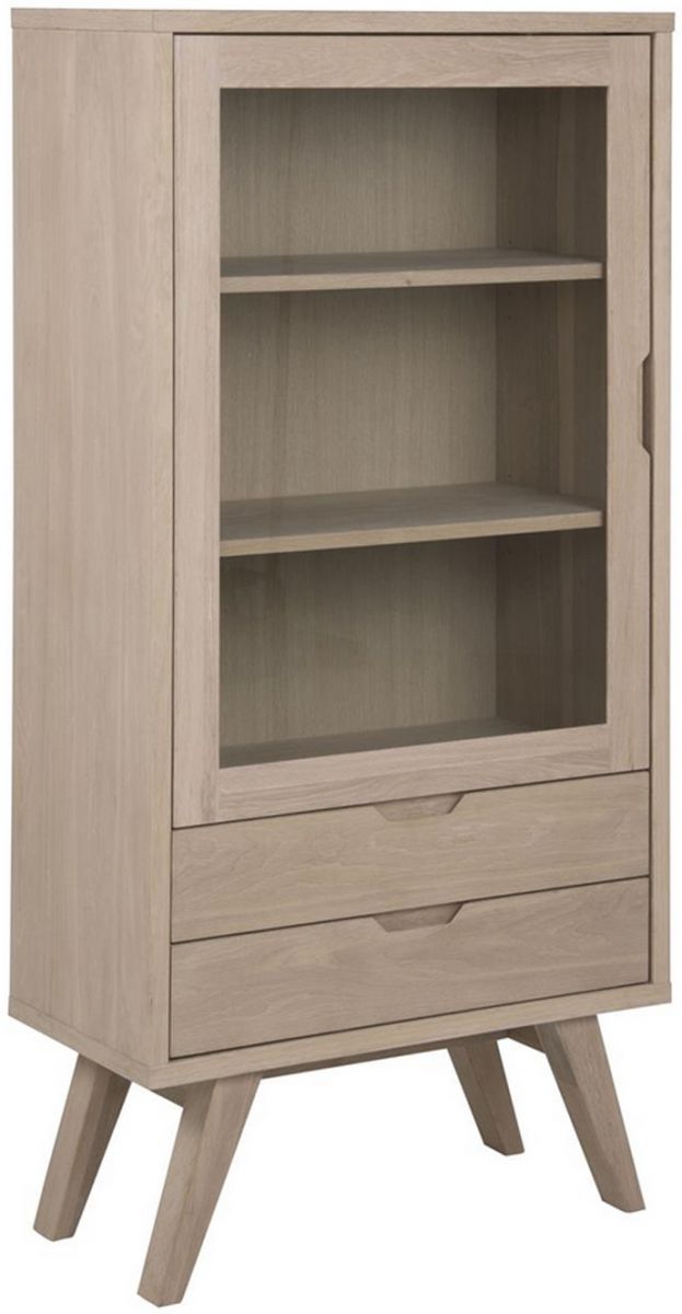 Display Cabinet Naples | size: Width: 72cm, Height: 145cm, Depth: 36cm | color: Oak | image: 0 | variant: 1005749