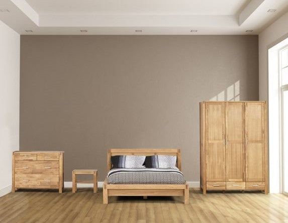 Double Bed Drammen | size: Length: 214.5cm, Width: 176cm, Height: 91cm | color: Brown | image: 5 | variant: 1005014